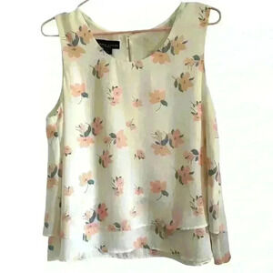 Y2K Floral White Layered Classy Blouse